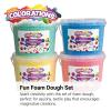 Colorations IncredibleFoam Dough, 4 Colors, 3 1/2 ounces each, Plastic Tubs for Storage, Foam Modeling Dough for Kids, Mess Free Dough, Sensory Modeling Dough, Non Drying for Reshaping, Non Toxic(Buckets)