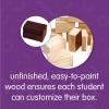 Colorations LOKBOX Wooden Treasure Box, Set of 12, for Kids, Unfinished, Ready to Decorate, DIY Crafts, Arts & Crafts, Personalize, Keepsakes, Gift