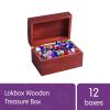 Colorations LOKBOX Wooden Treasure Box, Set of 12, for Kids, Unfinished, Ready to Decorate, DIY Crafts, Arts & Crafts, Personalize, Keepsakes, Gift