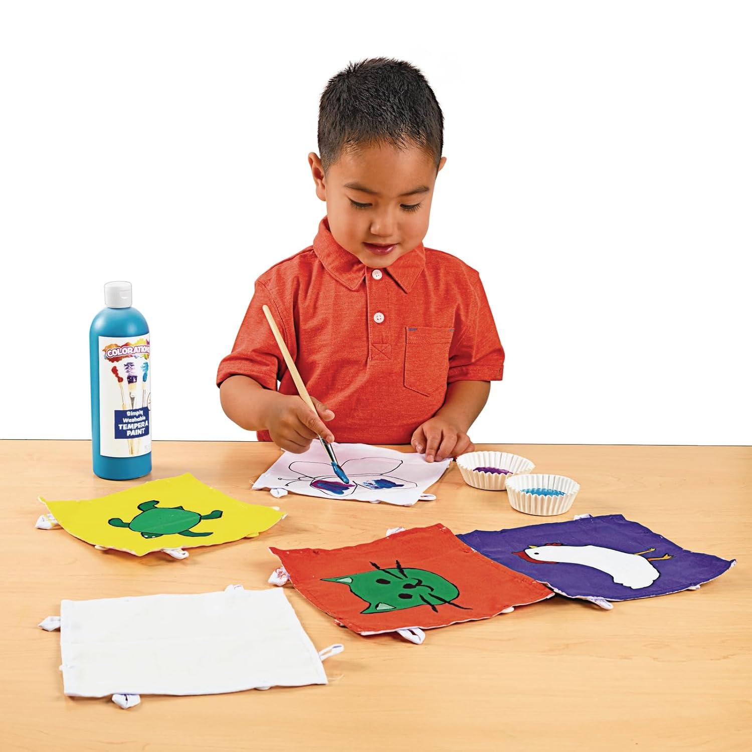 imageColorations Decorate Your Own Canvas Quilt 12 Square Pieces with Buttons ampamp Loops 100 Cotton Decorate ampamp Design Your Own Square Combine and Bring whole Group ampamp Family Individuality into the Quilt