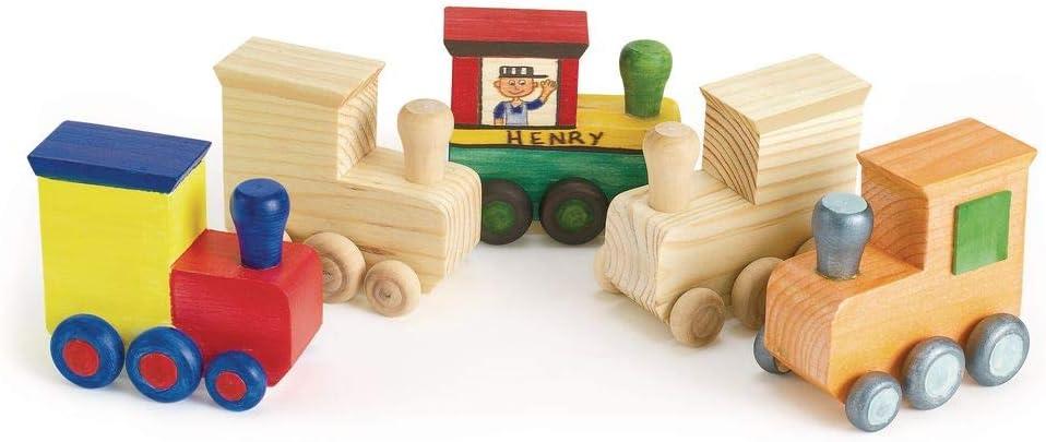 imageColorations Decorate Your Own Wooden Trains Set of 6 Craft for Kids ampamp Fun Home Activities Create Unique ampamp Personal Designs Fun Kids Craft Project Individually Packaged Craft ampamp Enjoy