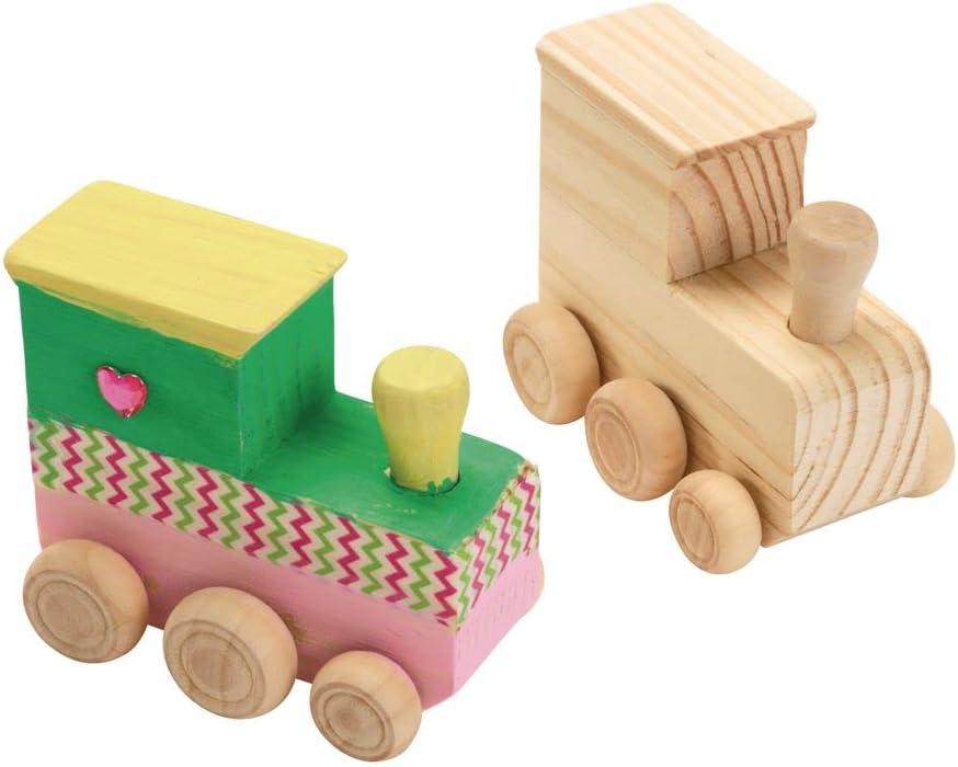imageColorations Decorate Your Own Wooden Trains Set of 6 Craft for Kids ampamp Fun Home Activities Create Unique ampamp Personal Designs Fun Kids Craft Project Individually Packaged Craft ampamp Enjoy