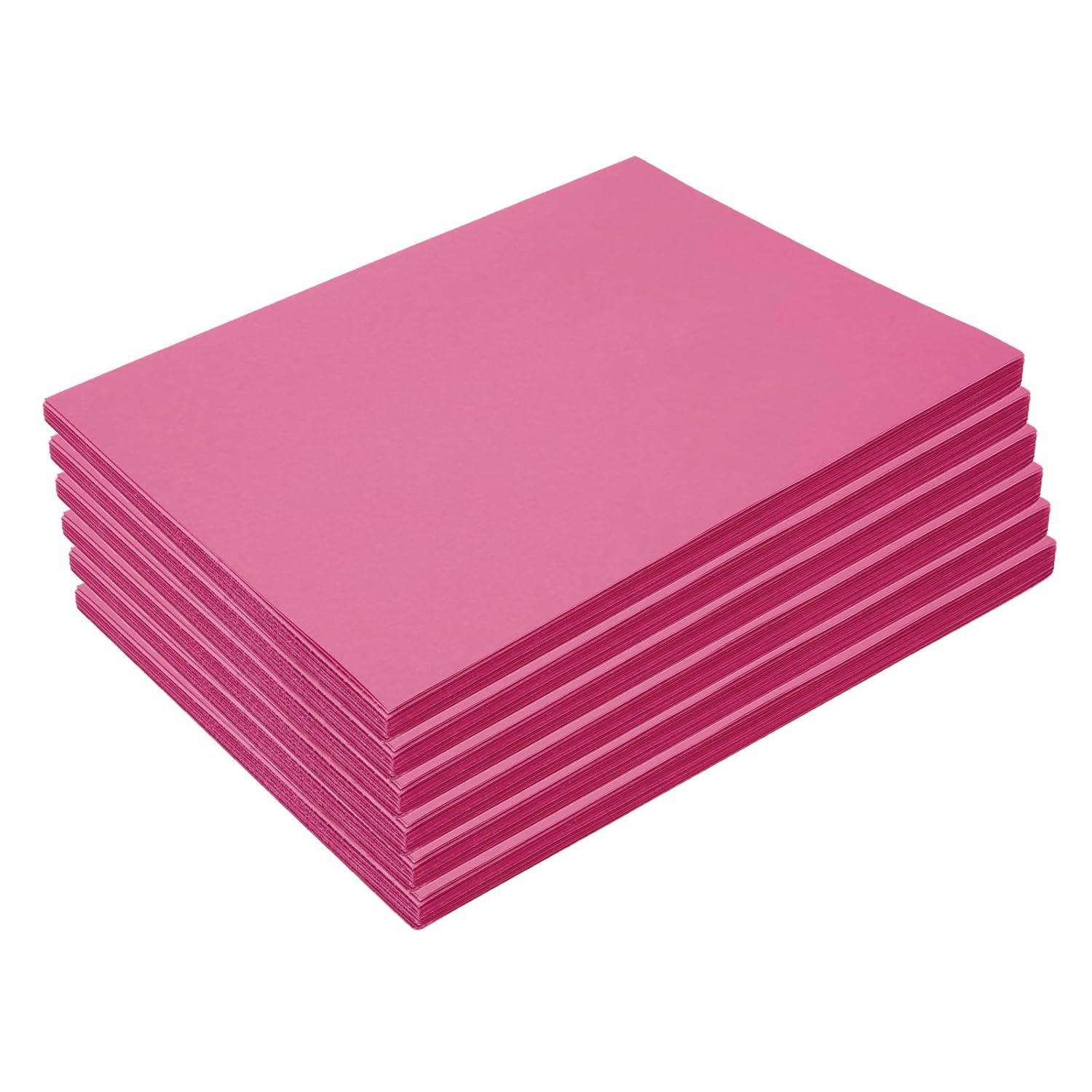 imageConstruction PaperHoliday Green12 inches x 18 inches500 SheetsHeavyweight Construction PaperCraftsArtKids ArtPaintingColoringDrawingCreatingPaperArt ProjectAll PurposeHot Pink
