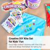 Colorations® Decorate Your Own Kite, Set of 12, Easy Crafts for Kids, Kite Making, Kids Craft, Crafts for Children, Craft for Boys & Girls, Fun Craft for Kids,Personalize Your Own Kite, Fabric Kite
