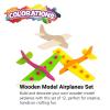 Colorations® Decorate Your Own Wooden Model Airplanes, Set of 12, Create Unique & Personal Designs, Fun Kids Craft Project, Craft Project for Boys & Girls, Decorate & Play Craft