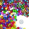 Colorations Pony Beads, 3 lbs Glitter, Regular, Metallic, 5000 Beads, Resealable Stand-Up Storage, Accent Beads, Hair Accessory, Slime, Stringing, Teachers, Kids,Arts & Crafts
