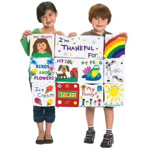 Colorations® Decorate Your Own Canvas Quilt, 12 Square Pieces with Buttons & Loops, 100% Cotton, Decorate & Design Your Own Square, Combine and Bring whole Group & Family Individuality into the Quilt!
