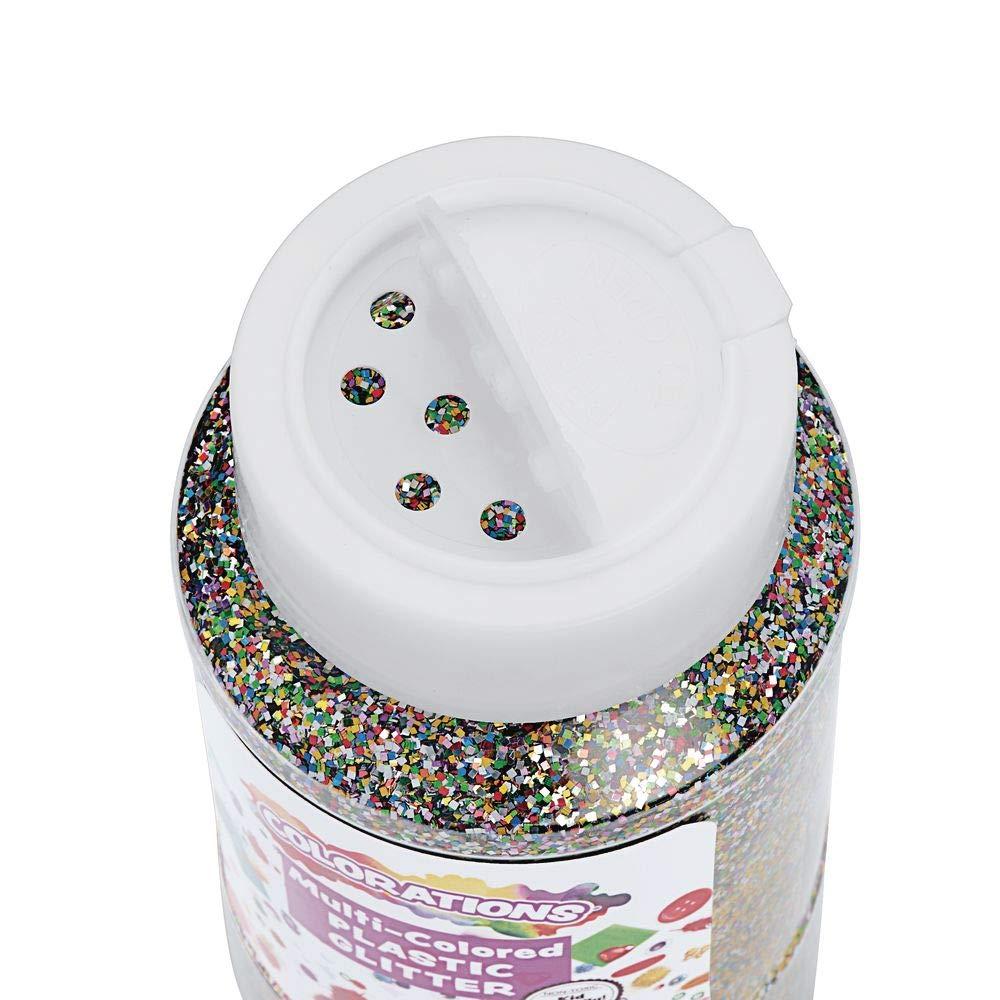 imageColorations ExtraSafe Plastic Red Glitter 1 lb Easy Dispensing Shaker Jar Great for Arts ampamp Crafts Decorating Slime Holiday Party Weddings Scrapbooking Non Toxic GlitterMulticolor