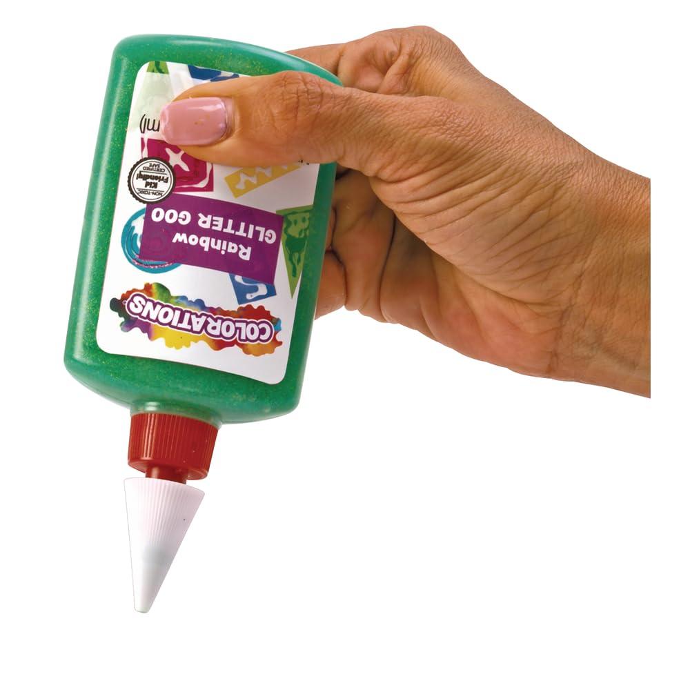 imageColorations Rainbow Glitter Gloo 6 Colors Each 4oz Use with Crafts Great for Crafting ampamp Decorating Brighten up Drawings Posters School Projects Crafting Greeting Cards Scrapbooking