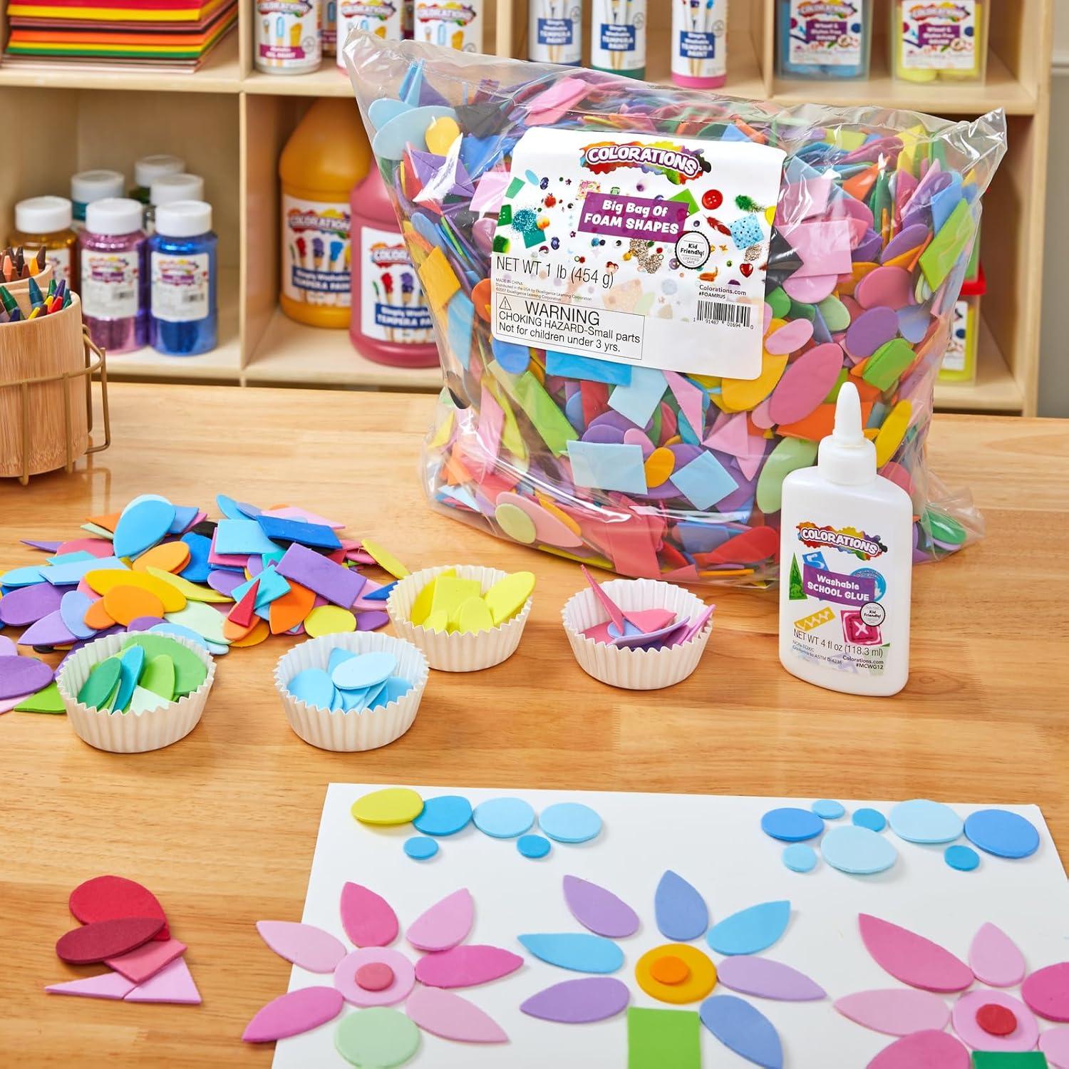 imageColorations White School Glue 24 Bottles Each 4oz Each Set Individually Packaged Personalize ampamp Decorate for Gifts Arts ampamp Craft Craft for Children Kids Crafts