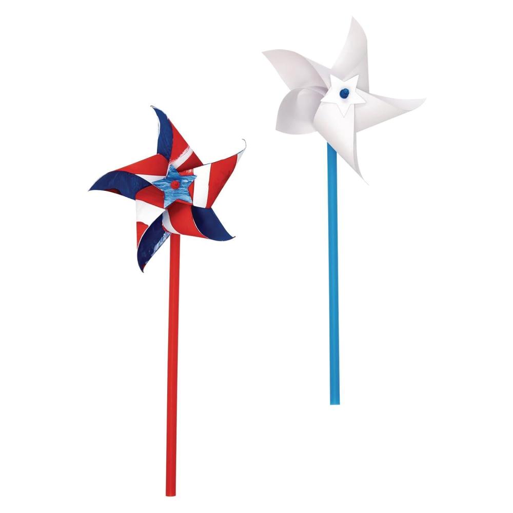 imageColorations DIY Pinwheel for Kids Kit for 24 Paper Craft Arts ampamp Crafts Wind STEM STEAM Garden Play Party Spinner Toy LatexFree