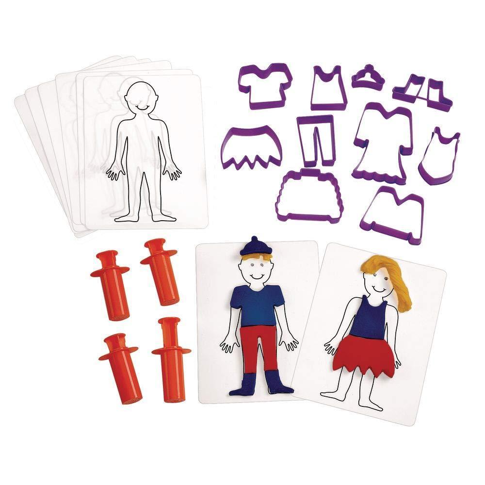 imageColorations DressMe Play Set for Dough or Clay 22 Pieces Dough Fashion Dough Hair Create Arts ampamp Crafts ScreenFree Fun Item  DOHDRESS