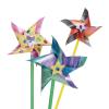 Colorations DIY Pinwheel for Kids, Kit for 24, Paper Craft, Arts & Crafts, Wind, STEM, STEAM, Garden, Play, Party, Spinner, Toy, Latex-Free