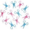 Colorations Plastic Scissors, Set of 24, Pink or Blue, Polycarbonate Plastic, No Hair Cuts