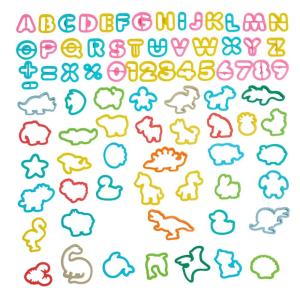 Colorations Assorted Cut Set & Alphanumeric Set(Full Set  77 Pcs)