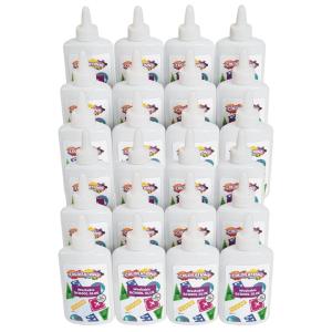 Colorations White School Glue, 24 Bottles, Each 4oz Each Set Individually Packaged, Personalize & Decorate for Gifts, Arts & Craft Craft for Children, Kids Crafts