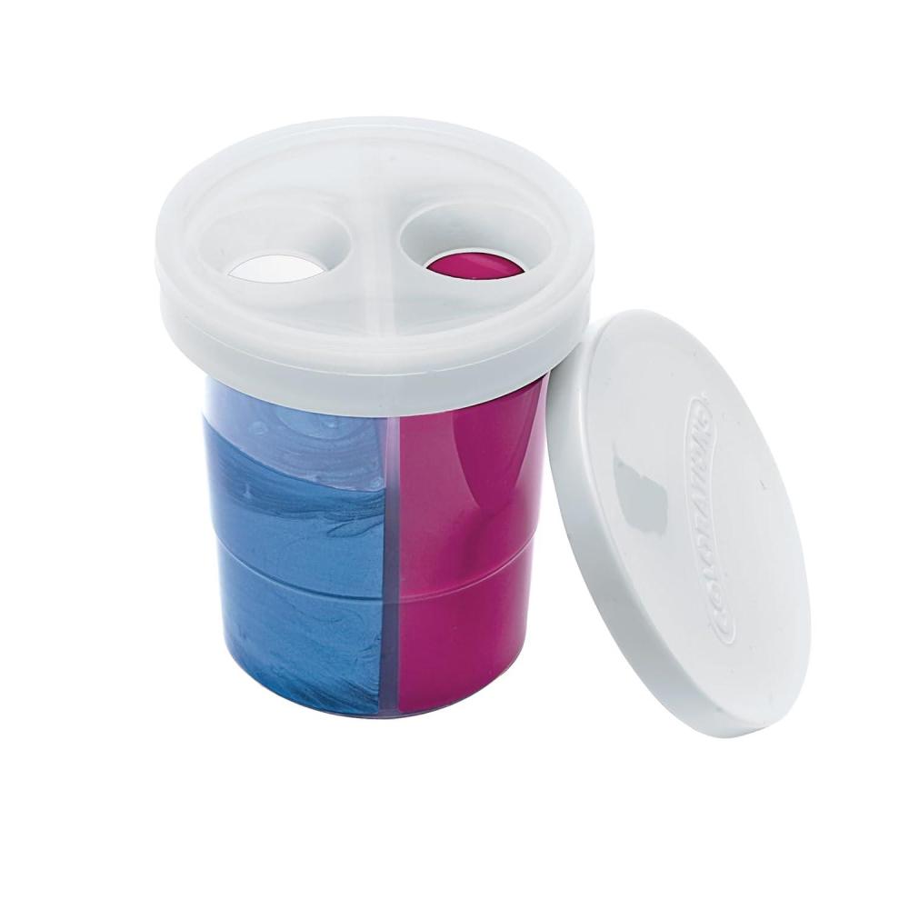 imageColorations SPLITC DoubleDip Divided Paint Cups Multipack for Kids Painting SuppliesSet of 5