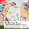 Colorations® Fine Line All-Purpose Easel Brush, Set of 60, Wood Handles with Natural Bristle, Paintbrushes for all types of Paint, Paint Brushes for Kids, Bulk Paintbrushes, Paintbrush Value Pack