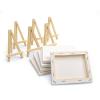 Colorations® Mini Canvas Panels with Easels, Set of 6, Great for Kids Art, Great for School or Home Use, Promotes Creativity, Make Art a Keepsake, Display Your Art, Each 5″L x 4″W, Easel 4 1/2″H