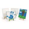 Colorations® Mini Canvas Panels with Easels, Set of 6, Great for Kids Art, Great for School or Home Use, Promotes Creativity, Make Art a Keepsake, Display Your Art, Each 5″L x 4″W, Easel 4 1/2″H