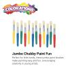 Colorations Plastic Jumbo Chubby Brushes, Set of 24, Kids Paint Brushes, Easy to use with All Kinds of Paint, Paint Brushes for Children, School Art Supplies, Art Supplies, Craft Projects