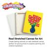 Colorations® Stretched Canvas, Set of 6, 100% Cotton Canvas, White Gesso-Primed, Great for Art, Ideal for Artists, Educators, Students, Make Your Art A Keepsake, Each 9″ x 12″, Paint Canvas(Pack of 6)
