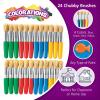 Colorations Stubby Plastic Brushes, Set of 24, Kids Paint Brushes, Paint Brushes for Children, School Art Supplies, Art Supplies, Craft Projects, Ideal for Small Hands, Ideal for Most Paint Mediums