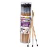 Colorations® Fine Line All-Purpose Easel Brush, Set of 60, Wood Handles with Natural Bristle, Paintbrushes for all types of Paint, Paint Brushes for Kids, Bulk Paintbrushes, Paintbrush Value Pack