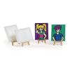 Colorations® Mini Canvas Panels with Easels, Set of 6, Great for Kids Art, Great for School or Home Use, Promotes Creativity, Make Art a Keepsake, Display Your Art, Each 5″L x 4″W, Easel 4 1/2″H