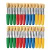 Colorations Stubby Plastic Brushes, Set of 24, Kids Paint Brushes, Paint Brushes for Children, School Art Supplies, Art Supplies, Craft Projects, Ideal for Small Hands, Ideal for Most Paint Mediums