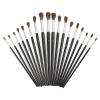 Colorations Watercolor Brushes, Fine Brushes, Set of 18 Assorted Sizes, Natural Bristles, Kids Watercolor Brushes, Paint Brushes, Wooden Handles, Paint Supplies