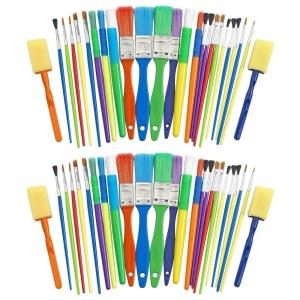 50 Assorted Paint Brush and Applicators in a Cylinder