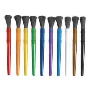 Colorations® Plastic Handle Chubby Paint Brushes with Nylon Bristles, Set of 10, Plastic Handle Paint Brushes, Crafts for Kids, Painting for Kids, Kids Paint Brushes, Paint Brushes for Children