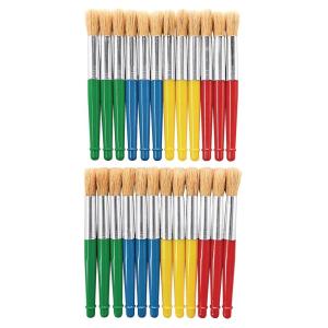 Colorations Plastic Jumbo Chubby Brushes, Set of 24, Kids Paint Brushes, Easy to use with All Kinds of Paint, Paint Brushes for Children, School Art Supplies, Art Supplies, Craft Projects
