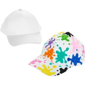 Colorations Decorate Your Own Baseball Caps – Set of 24 White