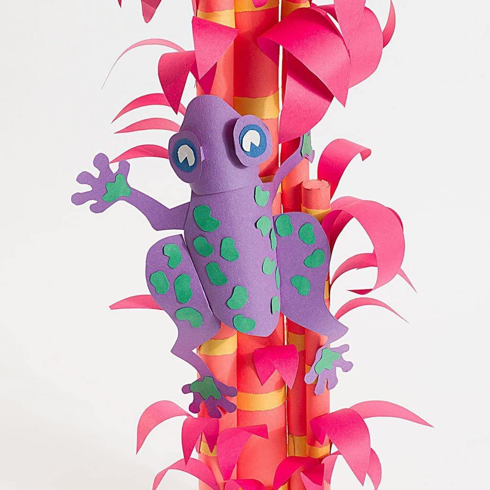 imageColorations 9quot x 12quot Mediumweight Hot Pink Construction Paper  50 Sheets Arts and Crafts School Supplies Drawing Coloring Painting 3D Art Paper