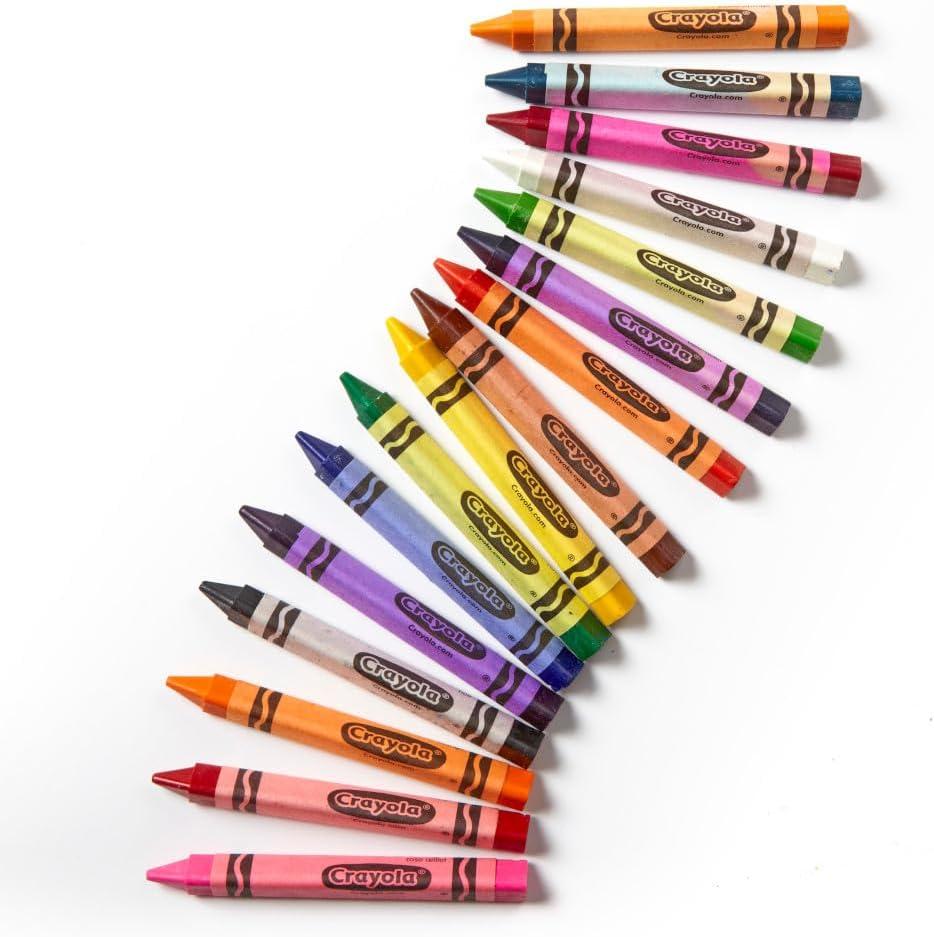 imageCrayola Triangular Crayon Classpack 256ct 16 Assorted Toddler Crayons Anti Roll Bulk School Classroom Essentials Preschool ampamp Kindergarten Must Haves