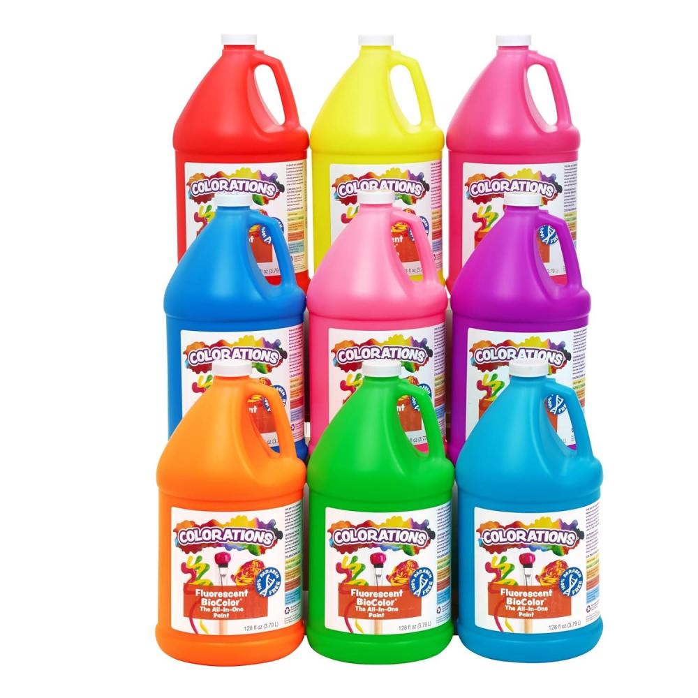 imageBioColor Paint Fluorescent 1 Gallon  Set of 9 Item  FBIOGAL