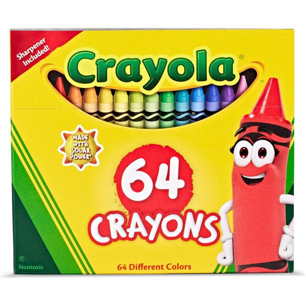 imageCrayola Crayons Regular Size 64 Count with Sharpener