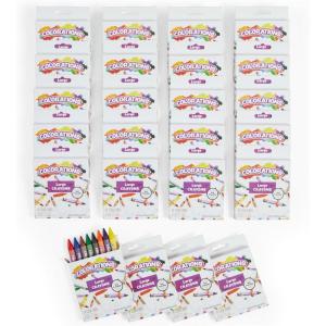 Colorations Large Crayons – 8 Colors per Set, 24 Sets Included, 192 Total Crayons, Each Set Individually Packaged, Personalize & Decorate for Gifts, Arts & Craft Craft for Children(1 Count (Pack of 1))