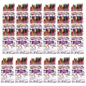 Colorations Regular Crayons , 16 Colors Per Set, 24 Sets, Each Set is Individually Packaged, Personalize & Decorate for Gifts, Arts & Craft Craft for Children, Kids Crafts for Home or the Classroom