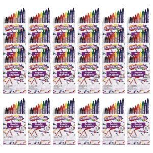 Colorations Regular Crayons, 8 Colors per Set, 12 Sets Included, Each Set Individually Packaged, Personalize & Decorate for Gifts, Arts & Craft Craft for Children, Kids Crafts