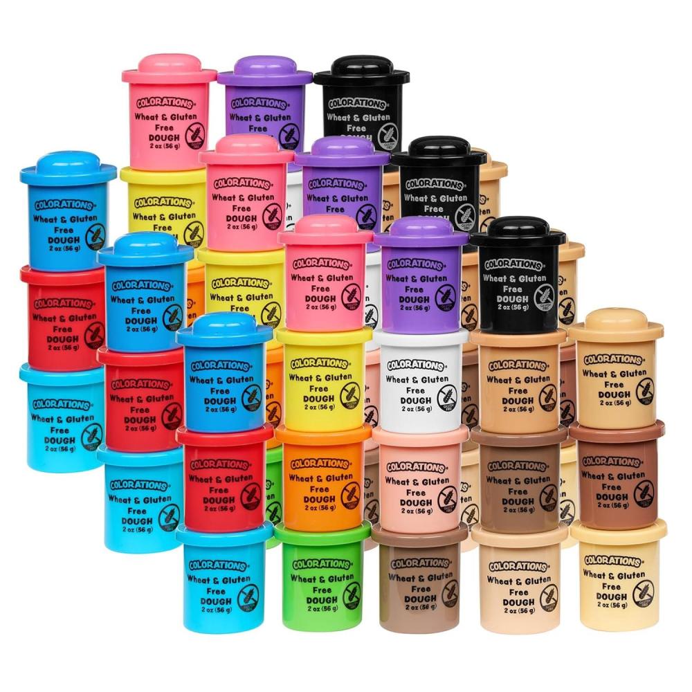 imageColorations Wheat ampamp Gluten Free Variety Pack 18 Colors 2oz Each  NonToxic Play Dough Bulk Set Sensory Kit Party Favors Classroom PackSet of 54