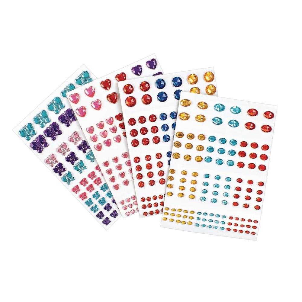 imageColorations Peel ampamp Stick Gems SelfAdhesive Fun Assorted Shapes and Colors Decorate Crafts ampamp Projects Greeting Cards Art Projects Collaging Craft Projects Weddings Birthdays Scrapbooks