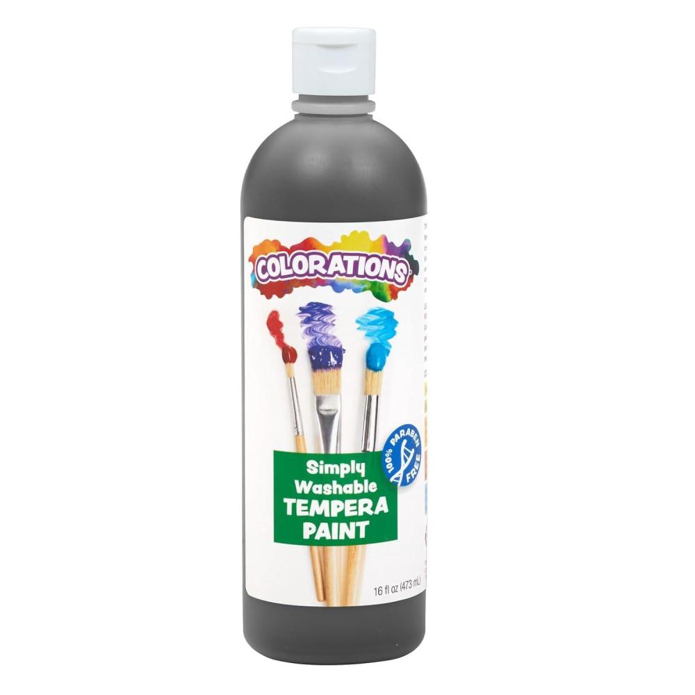 imageColorations Washable Tempera Paint 16 fl oz Violet Non Toxic Vibrant Bold Kids Paint Craft Hobby Fun Art SuppliesBlack