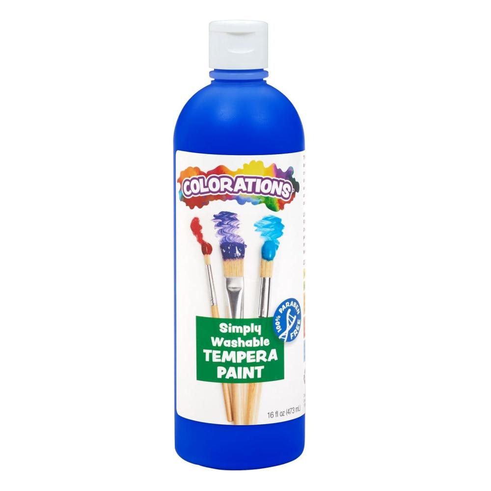 imageColorations Washable Tempera Paint 16 fl oz Violet Non Toxic Vibrant Bold Kids Paint Craft Hobby Fun Art SuppliesBlue