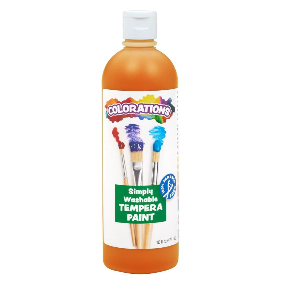 imageColorations Washable Tempera Paint 16 fl oz Violet Non Toxic Vibrant Bold Kids Paint Craft Hobby Fun Art SuppliesOrange