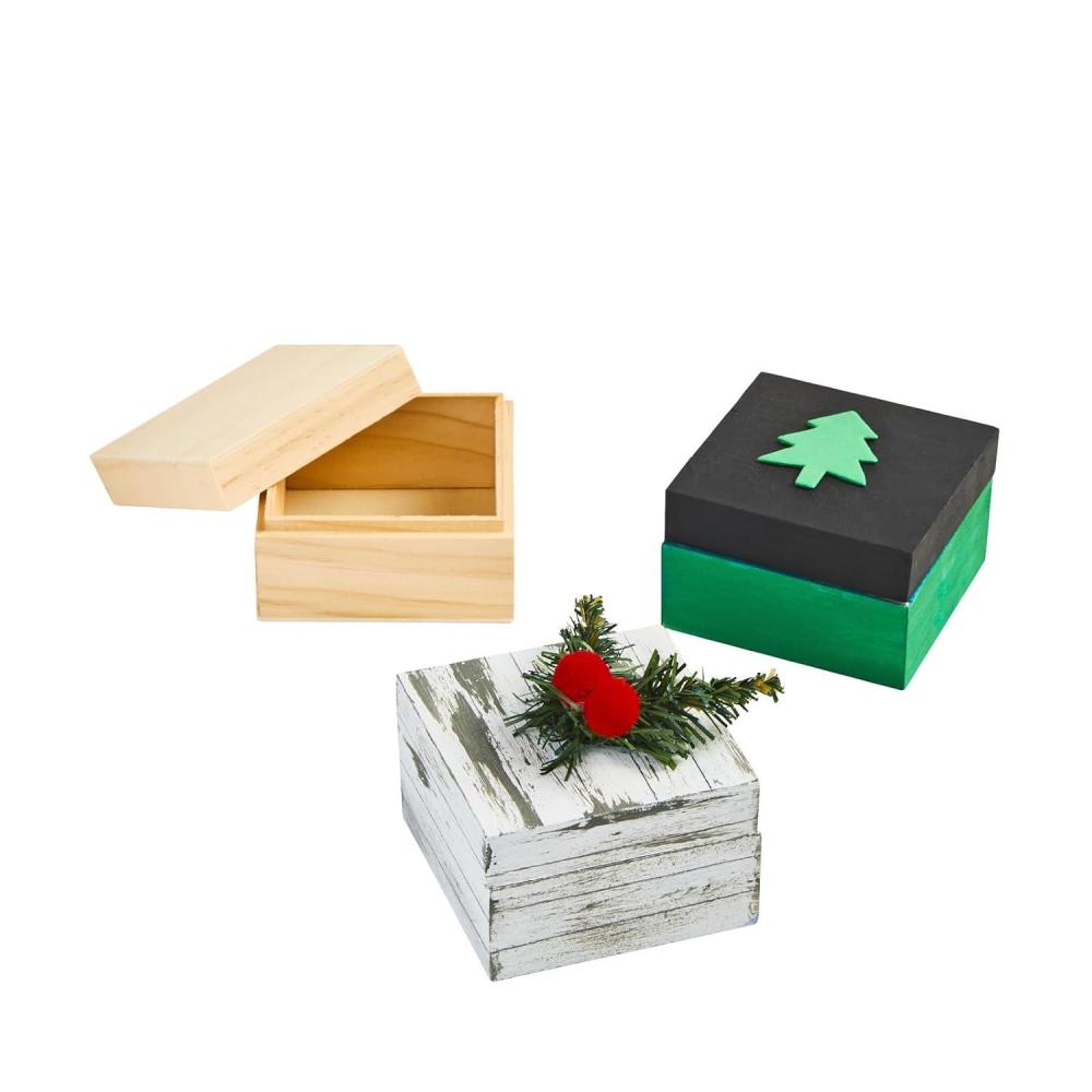 imageColorations Wooden Trinket Boxes Set of 12