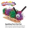 Colorations Glitter Pom-Poms, Pack of 300 – Colorful Pom-Poms for Arts and Crafts, Soft, Plush Acrylic – Versatile and Fun, Assorted Craft Poms-Poms Range from ¼” to 1 ¼”