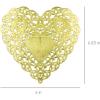 Hygloss Heart Doilies – 100 Pcs -4-Inch Gold, Silver, White and Red Paper Heart Shaped Doilies for Valentines Crafts, Table Settings – Ideal for Valentine Doily(6-Inch)